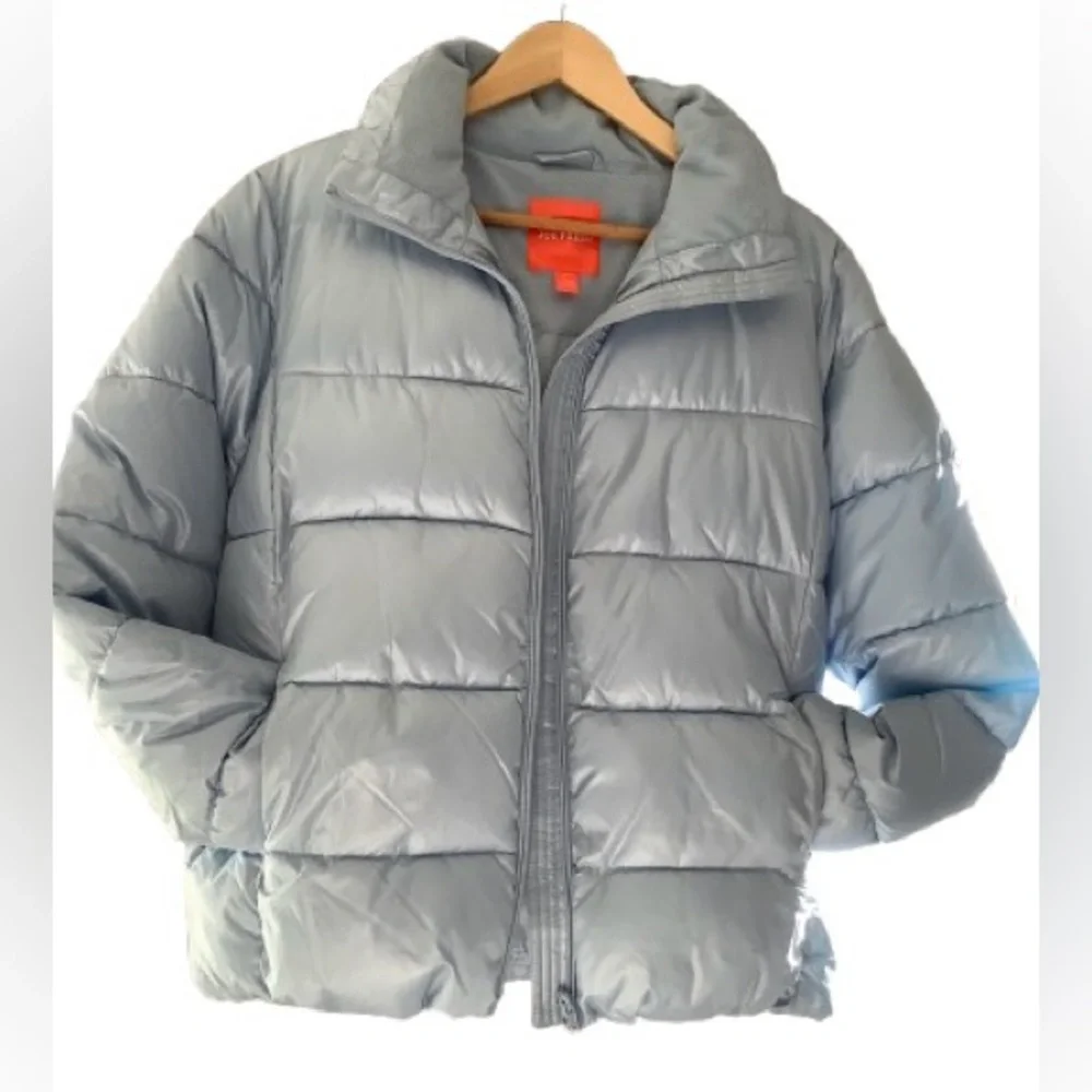 Joe Fresh, baby blue women’s puffer jacket, winter coat. Sz Med. - Picture 1 of 12